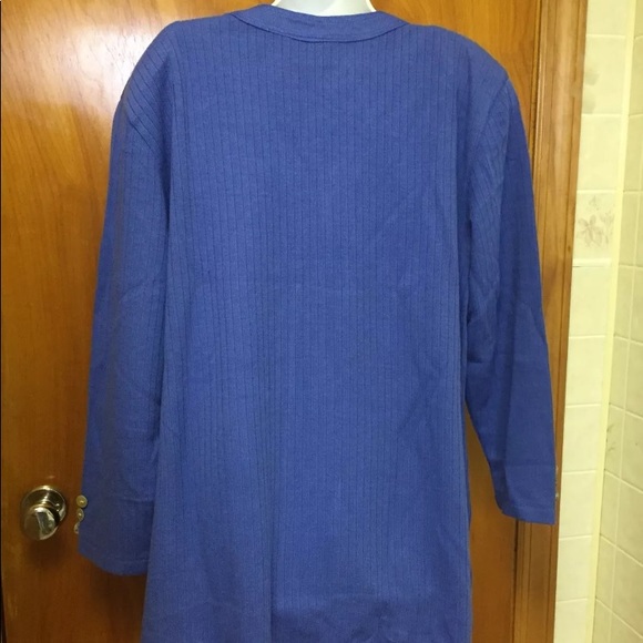 Worthington blue button close lightweight jacket - Picture 2 of 7